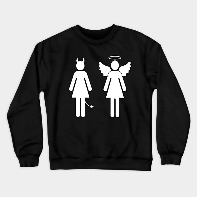 Angel and demon couple Crewneck Sweatshirt by Créa'RiBo